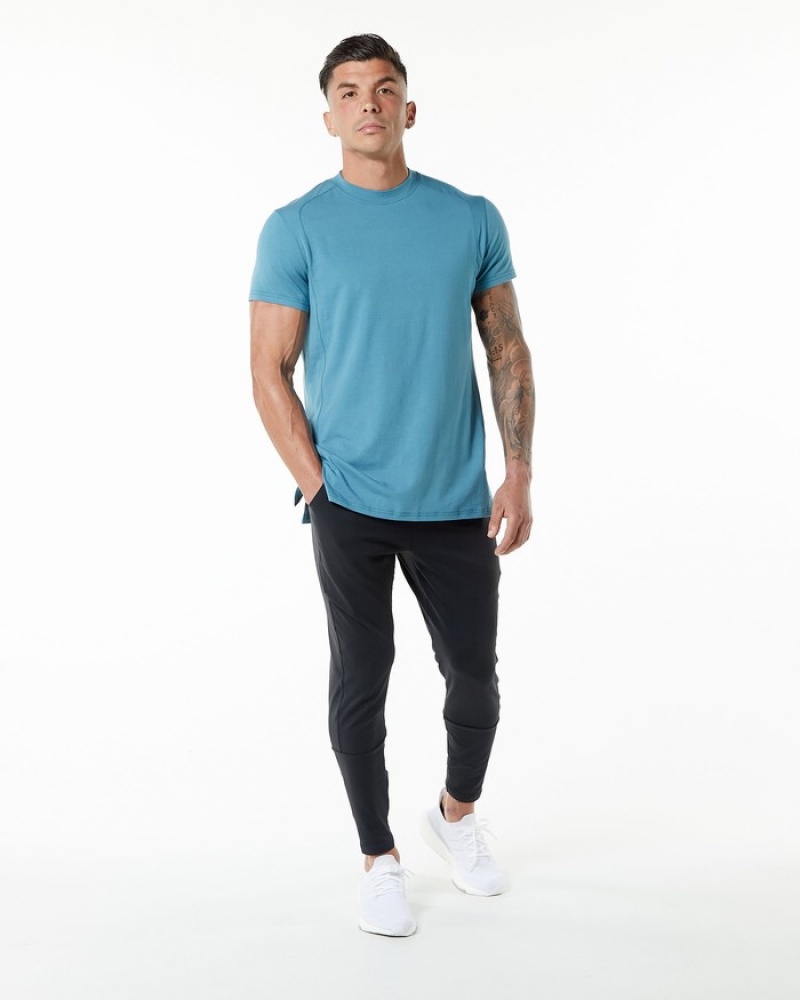 Alphalete Evo Uomo Camicie Blu | 50FNKLZTH