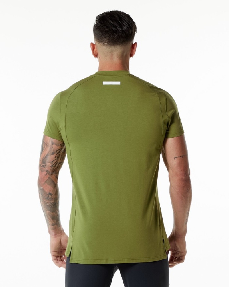 Alphalete Evo Uomo Camicie Verdi | 41HNUIZMW