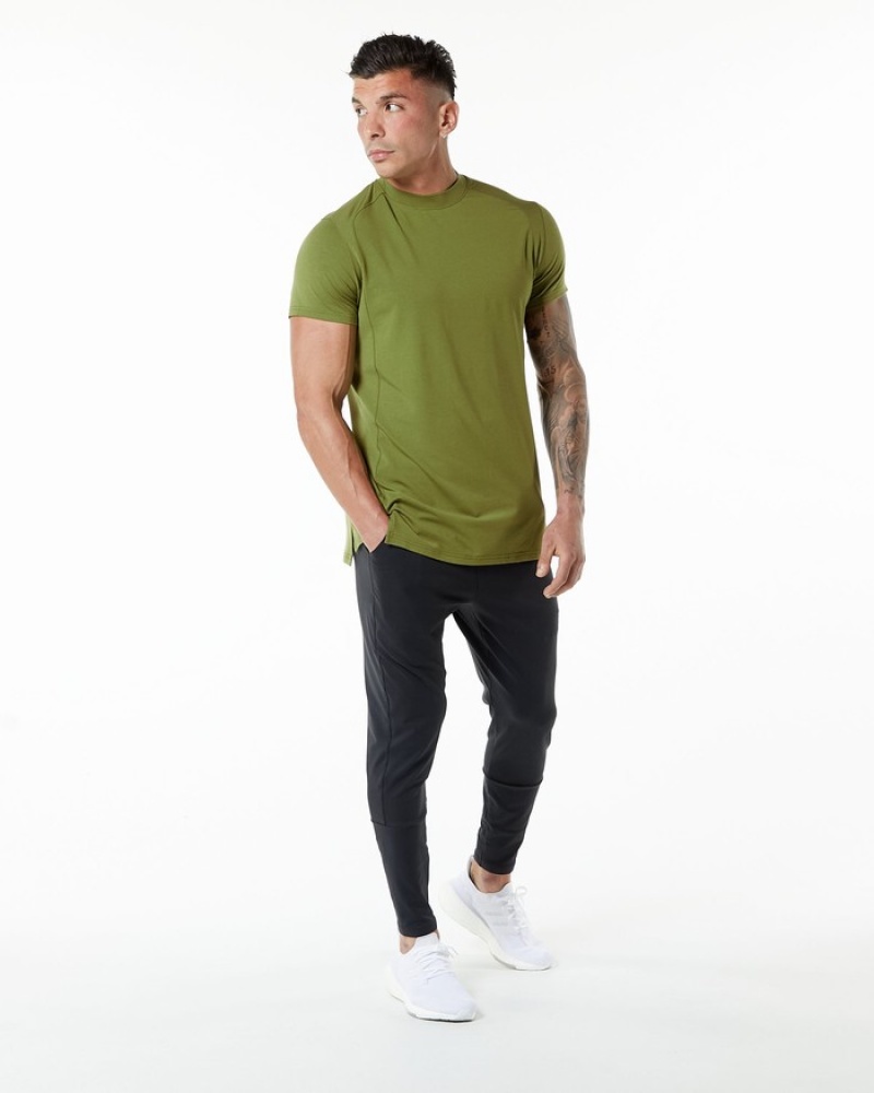 Alphalete Evo Uomo Camicie Verdi | 41HNUIZMW