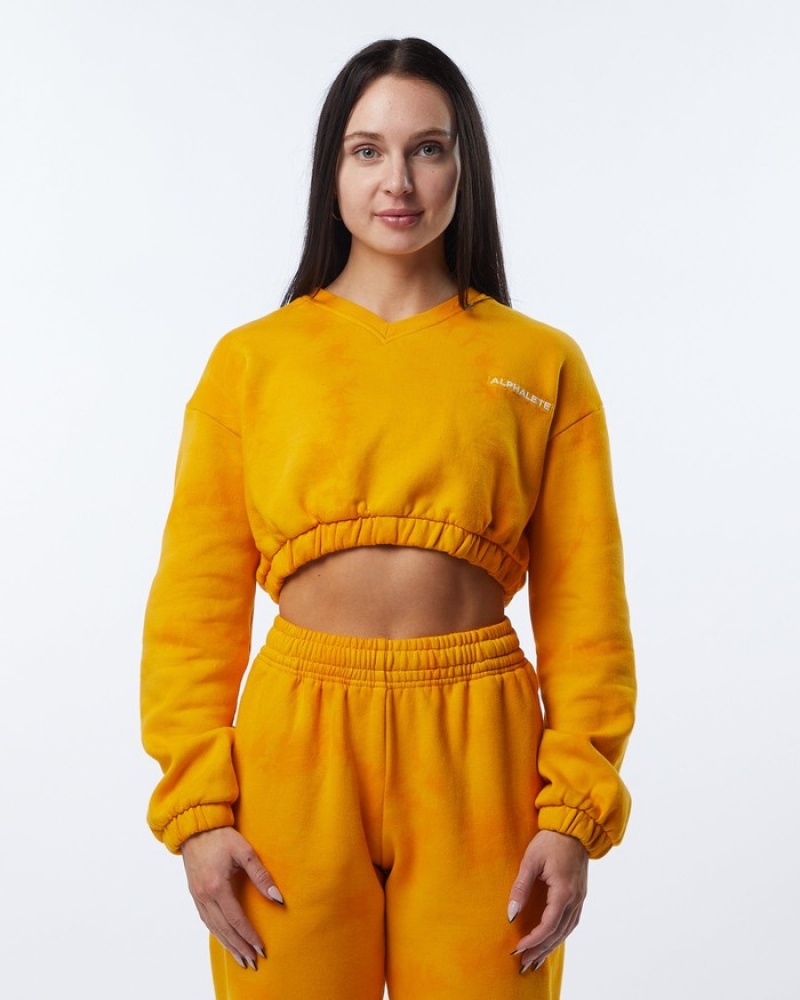 Alphalete HCTS Donna Felpa Arancioni | 27HCLDXOS