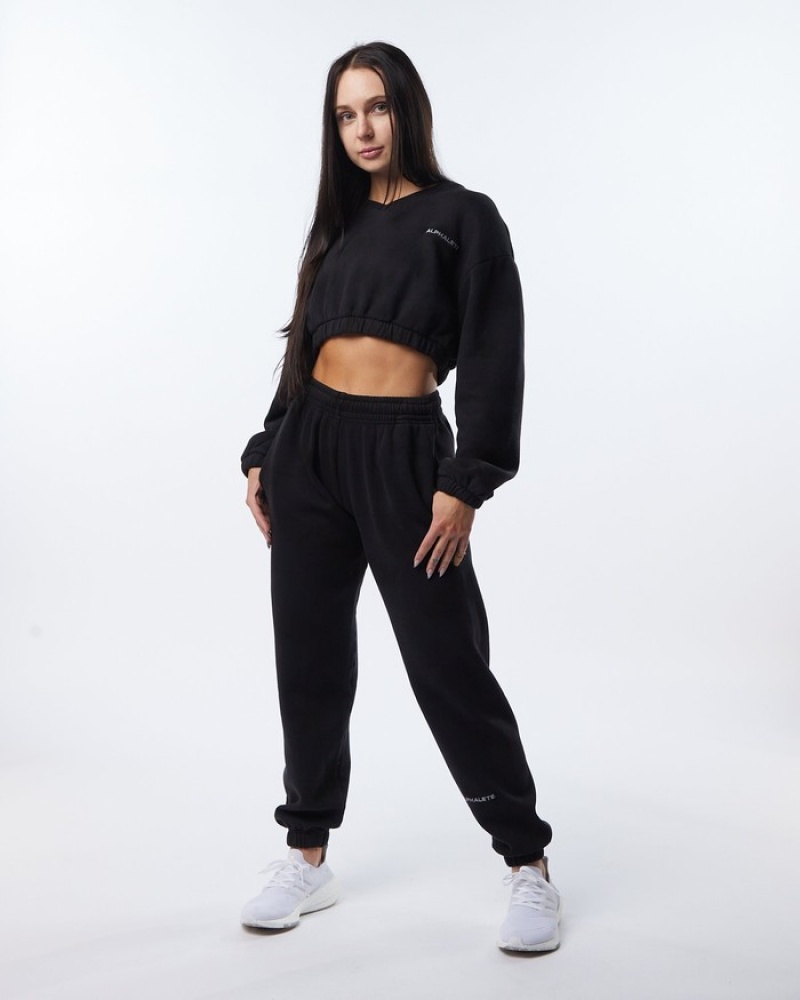 Alphalete HCTS Donna Felpa Nere | 84BSZCQJE