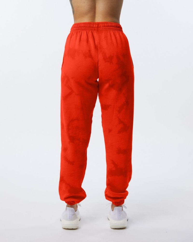 Alphalete HCTS Donna Pantaloni Jogger Rosse | 91IWNTAHQ