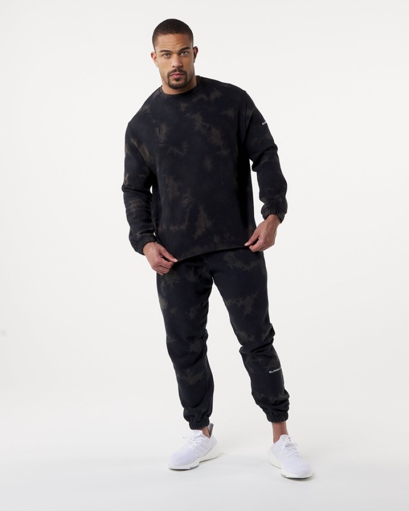 Alphalete HCTS Drop Shoulder Uomo Felpa Nere | 89RJEQUHF