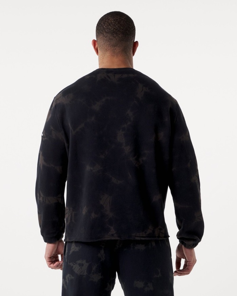 Alphalete HCTS Drop Shoulder Uomo Felpa Nere | 89RJEQUHF