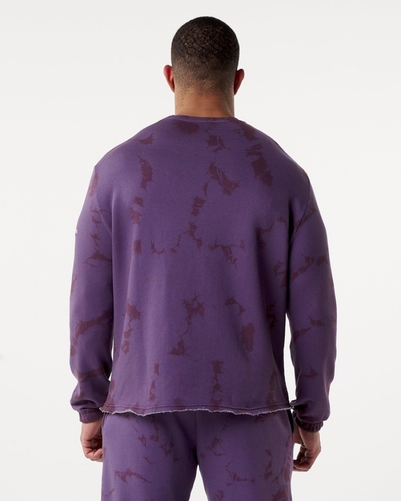 Alphalete HCTS Drop Shoulder Uomo Felpa Viola | 54ATBNWVS