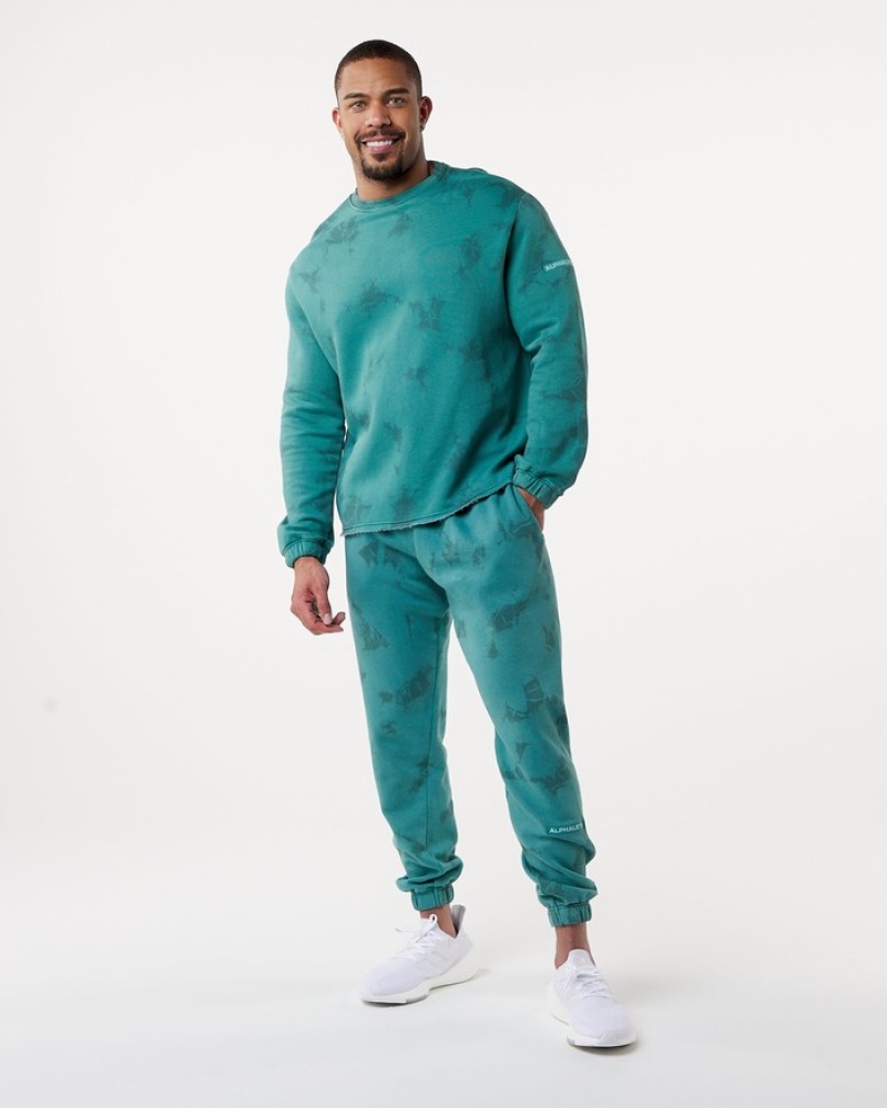 Alphalete HCTS Drop Shoulder Uomo Felpa Blu | 63QTYHEOC