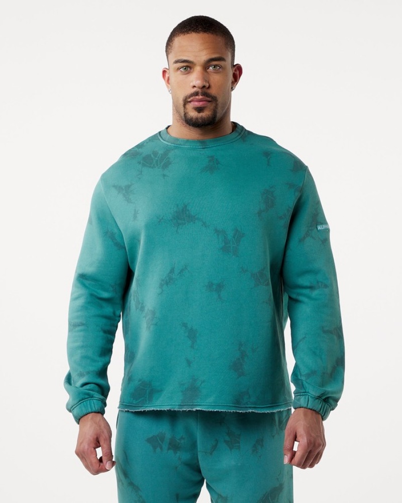 Alphalete HCTS Drop Shoulder Uomo Felpa Blu | 63QTYHEOC