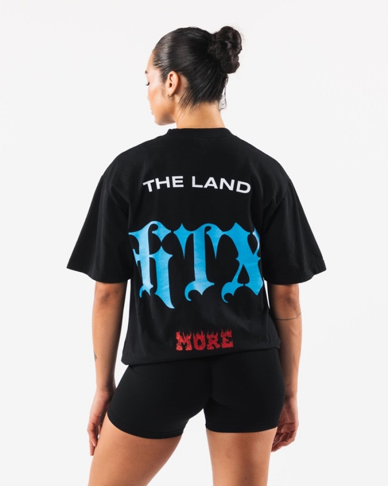 Alphalete HTX Donna Camicie Nere | 95AFQJVZI