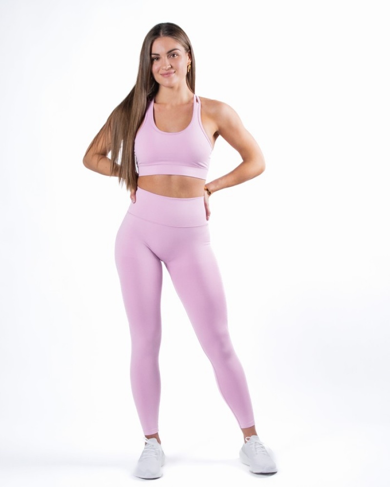 Alphalete Halo Donna Leggings Rosa | 12WMKSIHG