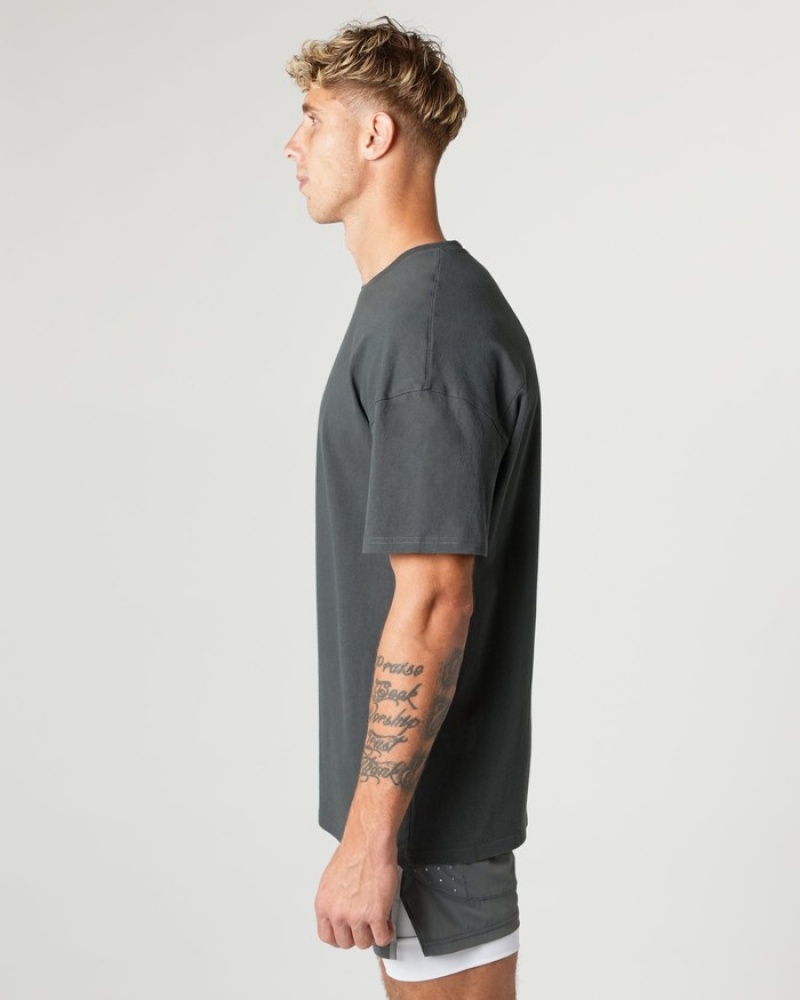 Alphalete Heavy Cotone Core Uomo Camicie Grigie | 34PXMAJOI