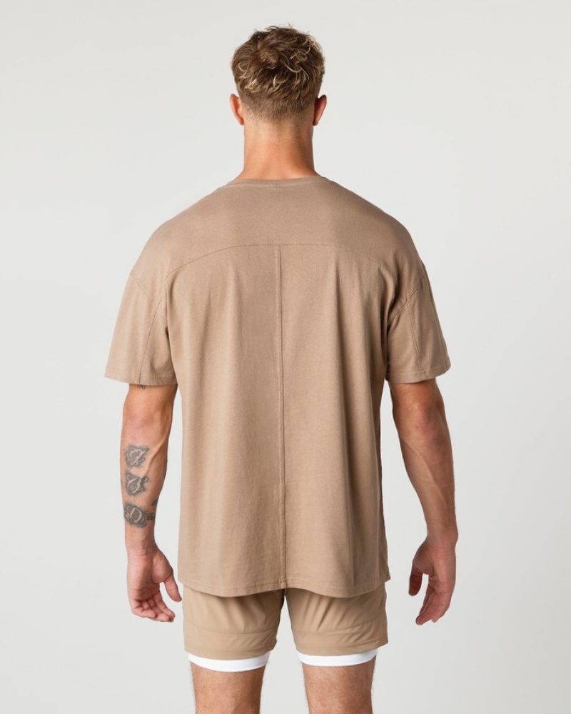 Alphalete Heavy Cotone Core Uomo Camicie Grigie | 30KETIVJP