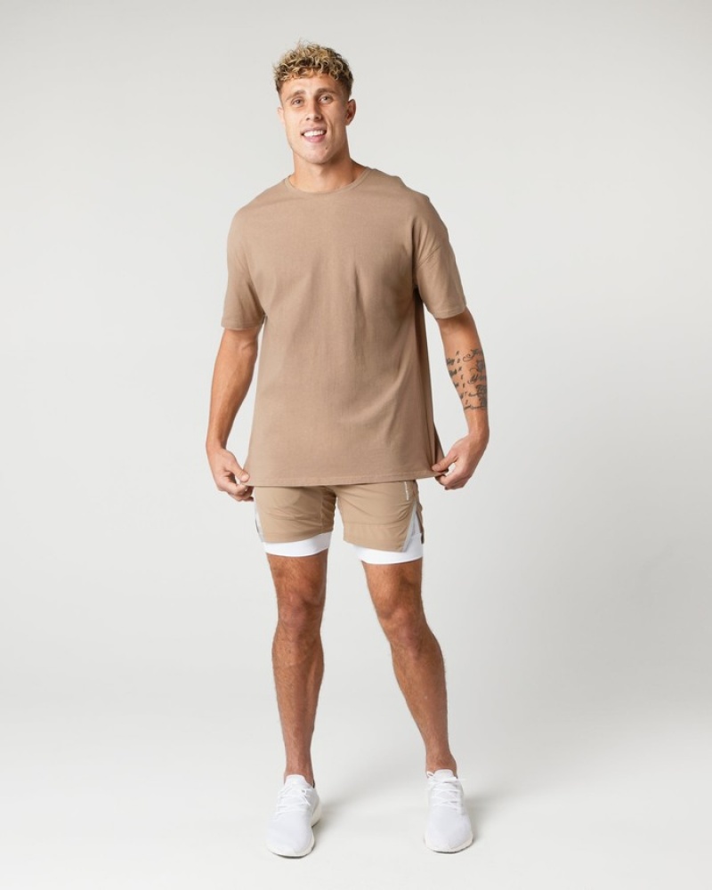 Alphalete Heavy Cotone Core Uomo Camicie Grigie | 30KETIVJP