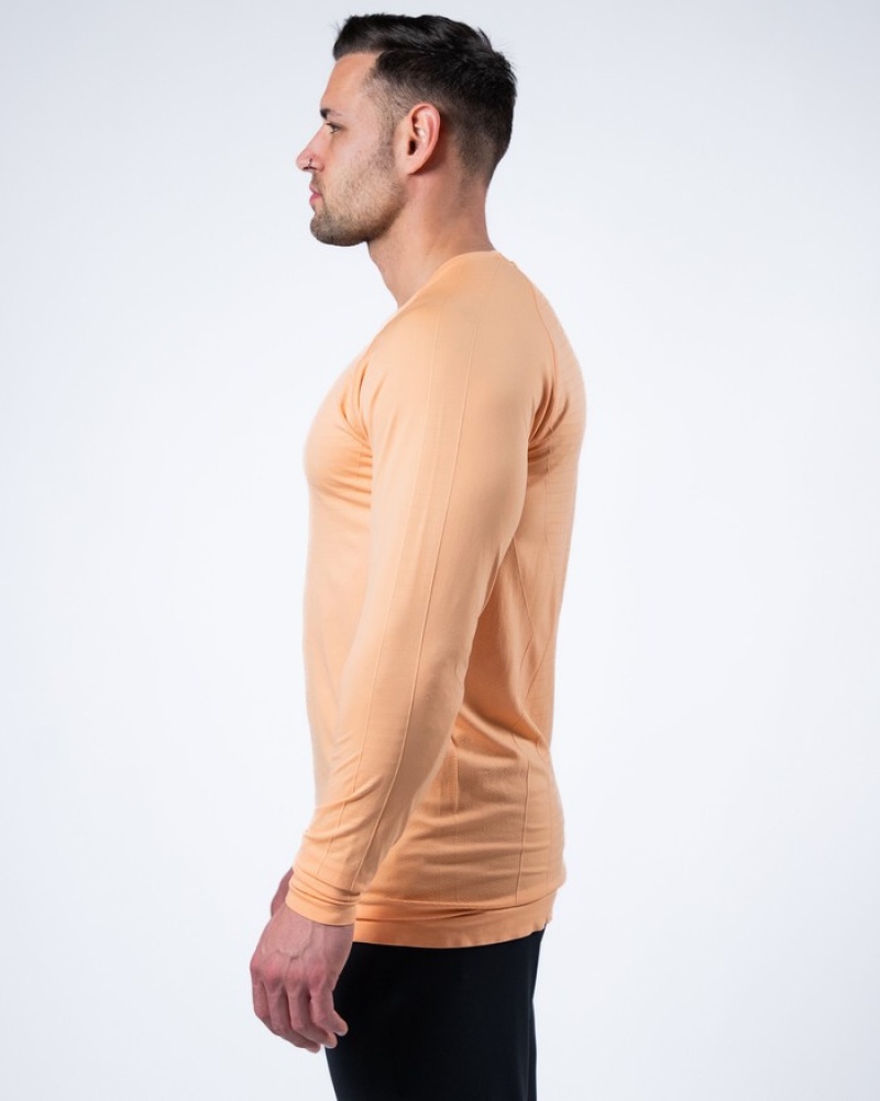 Alphalete Hero Long Sleeve Uomo Camicie Corallo | 59OQLXGVT