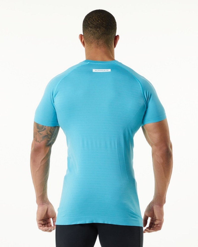 Alphalete Hero Uomo Camicie Blu | 50CDRXQYM