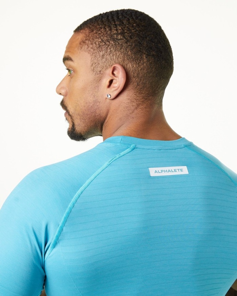Alphalete Hero Uomo Camicie Blu | 50CDRXQYM