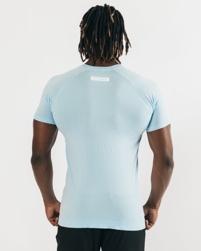 Alphalete Hero Uomo Camicie Blu | 63JKEVTNW
