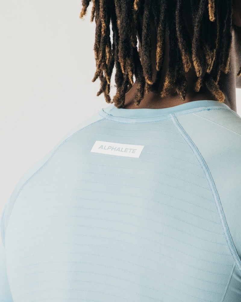 Alphalete Hero Uomo Camicie Blu | 63JKEVTNW