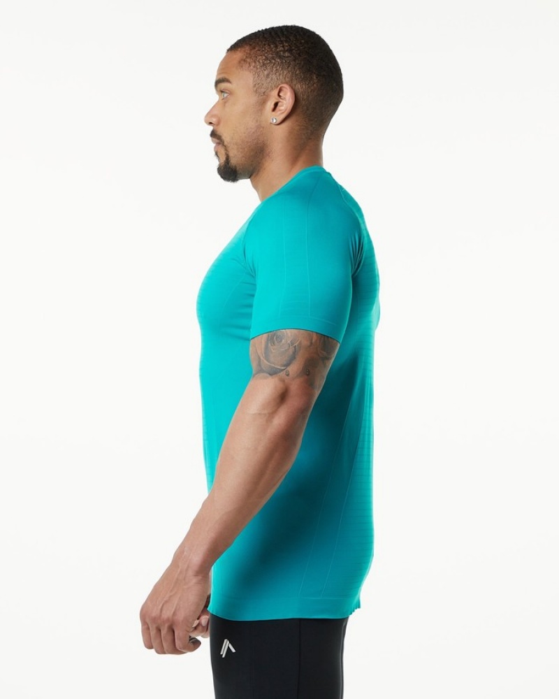 Alphalete Hero Uomo Camicie Blu | 71LUXQTAW