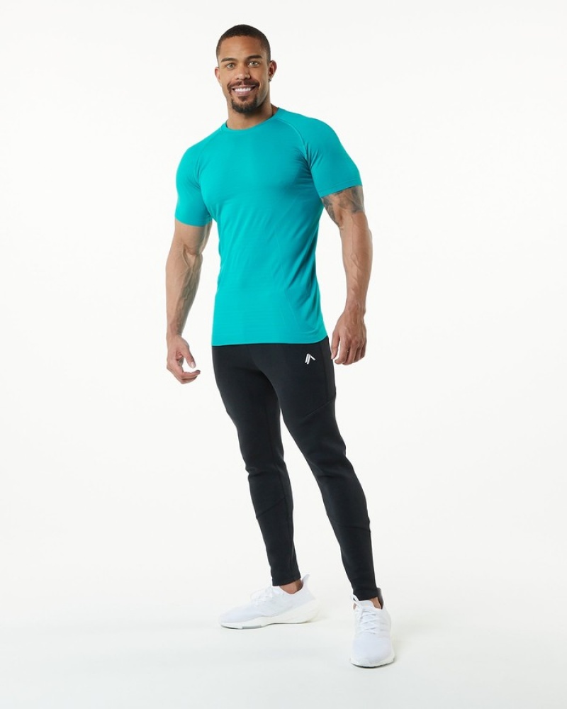 Alphalete Hero Uomo Camicie Blu | 71LUXQTAW