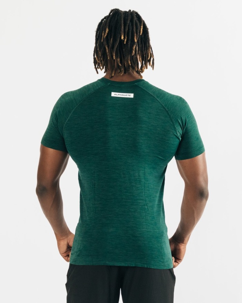 Alphalete Hero Uomo Camicie Verdi Profondo | 12VKDFSRO