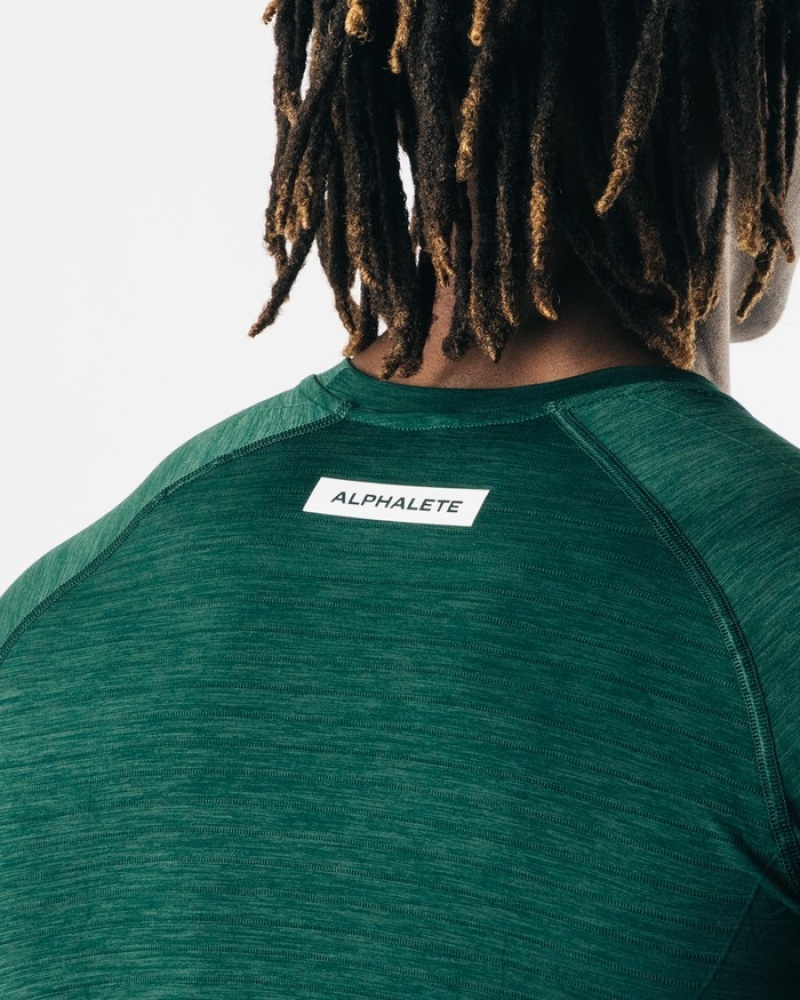 Alphalete Hero Uomo Camicie Verdi Profondo | 12VKDFSRO