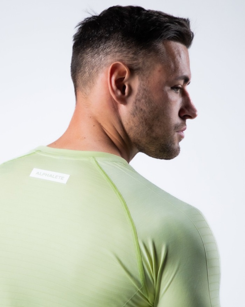 Alphalete Hero Uomo Camicie Verdi | 85GVYCDJP