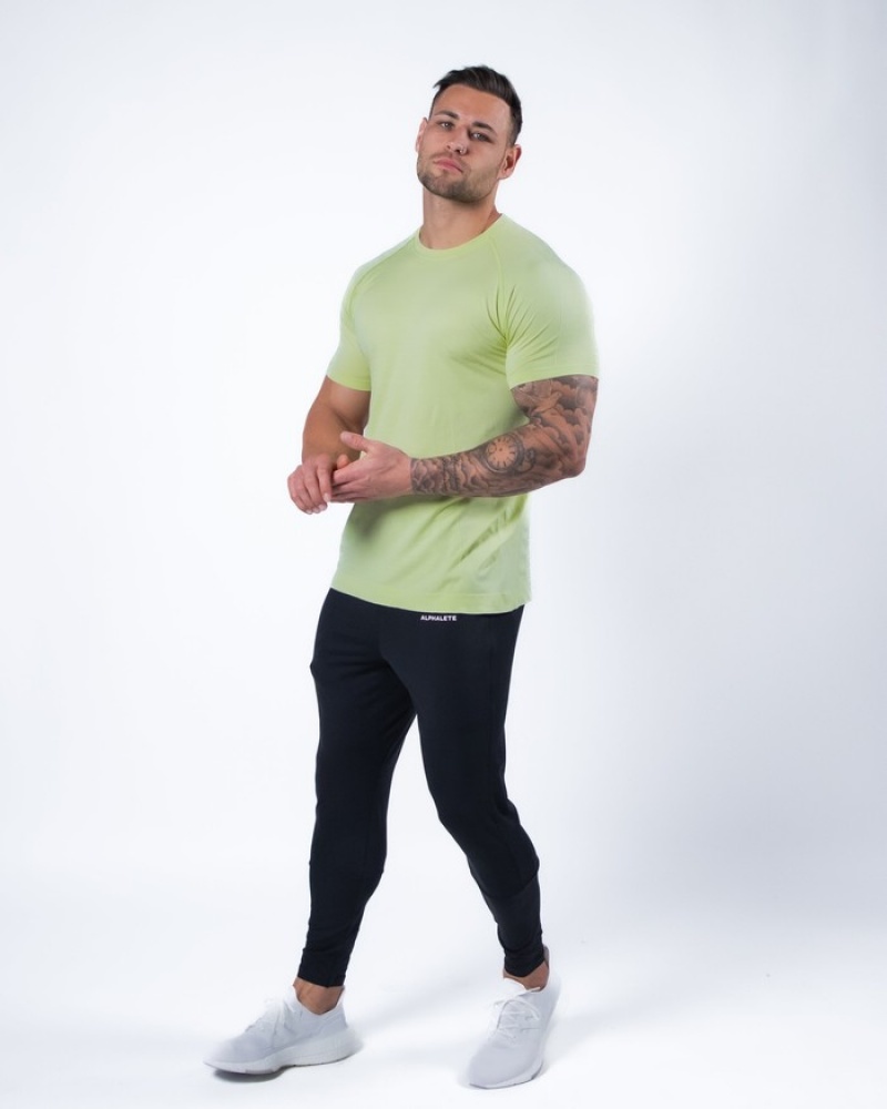 Alphalete Hero Uomo Camicie Verdi | 85GVYCDJP