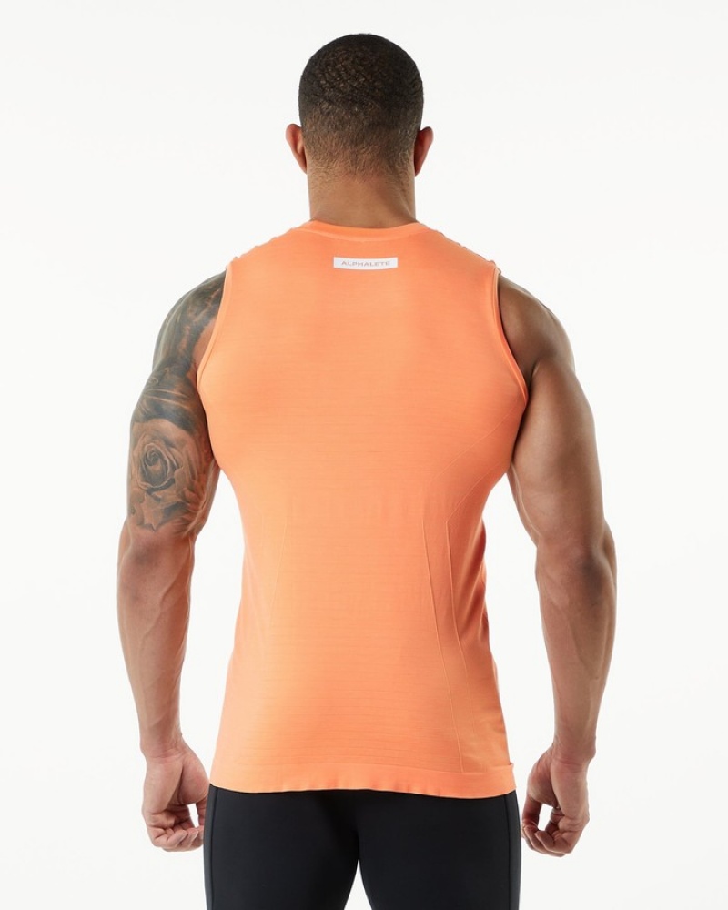 Alphalete Hero Uomo Canotta Arancioni | 80FOTGZJW