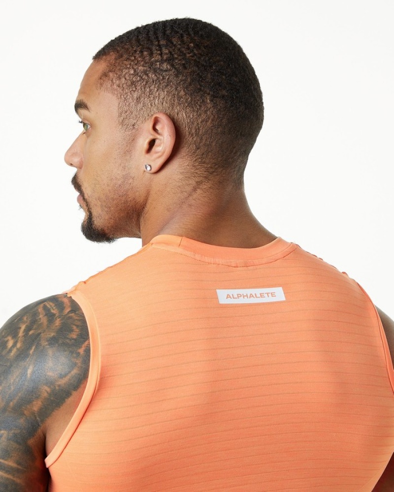 Alphalete Hero Uomo Canotta Arancioni | 80FOTGZJW