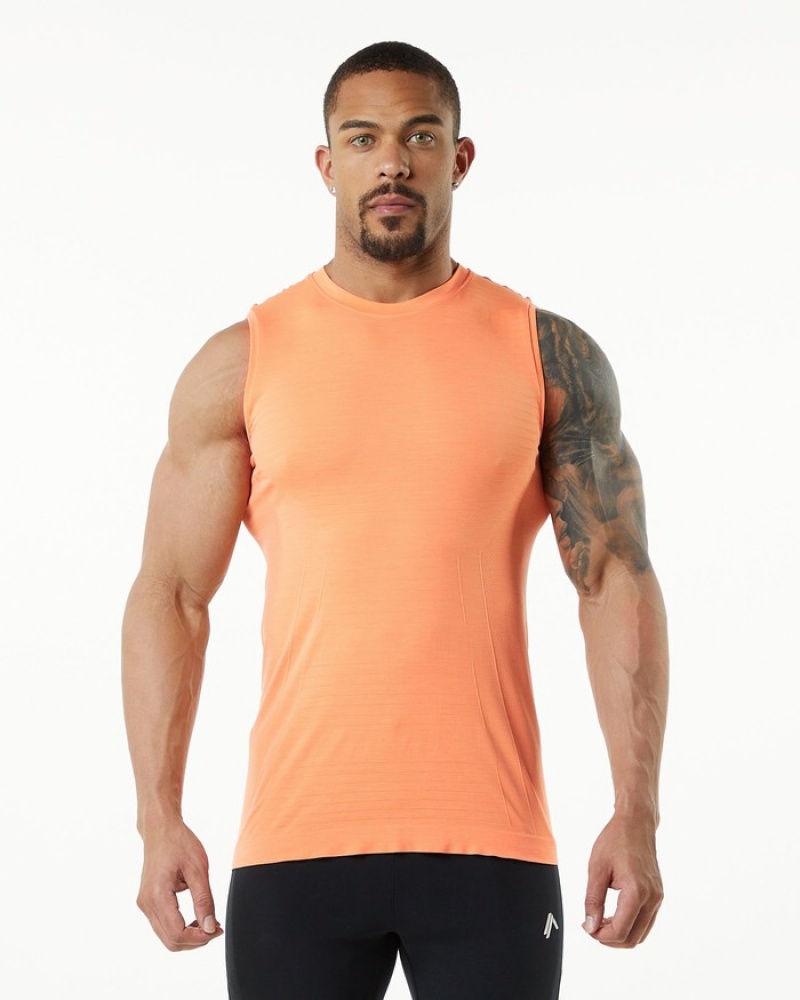 Alphalete Hero Uomo Canotta Arancioni | 80FOTGZJW