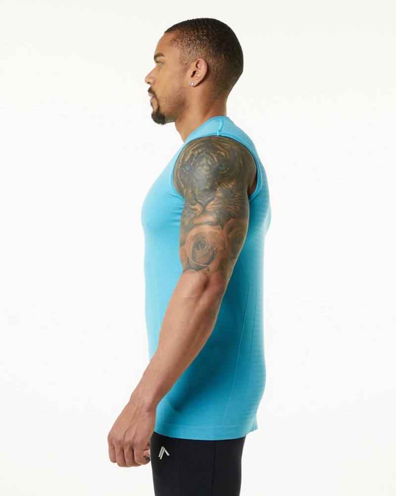 Alphalete Hero Uomo Canotta Blu | 62KRILJVX