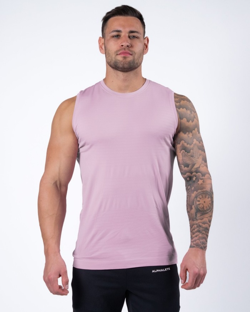 Alphalete Hero Uomo Canotta Rosa | 35EXNCZKD