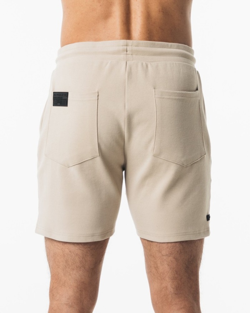 Alphalete Identity 6” Uomo Pantaloncini Beige | 61XCWFRPT