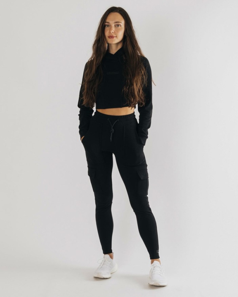 Alphalete Identity Cargo Donna Pantaloni Jogger Nere | 58OYZDEIQ