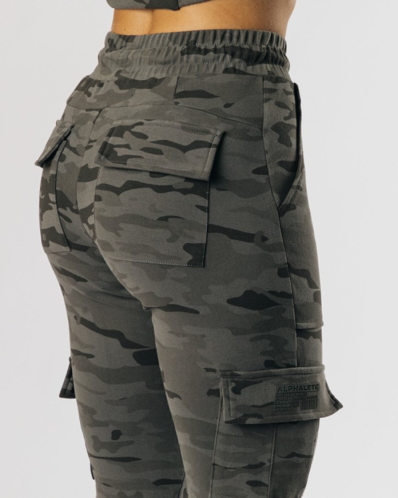 Alphalete Identity Cargo Donna Pantaloni Jogger Camouflage | 29YDOKWJH