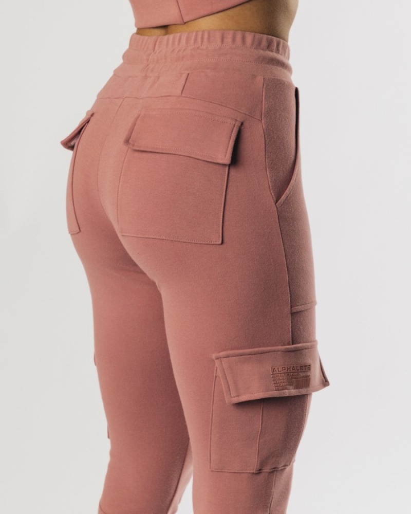Alphalete Identity Cargo Donna Pantaloni Jogger Rosa | 24LDKTQUJ