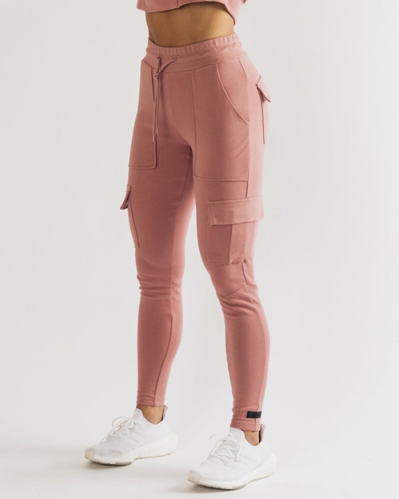 Alphalete Identity Cargo Donna Pantaloni Jogger Rosa | 24LDKTQUJ