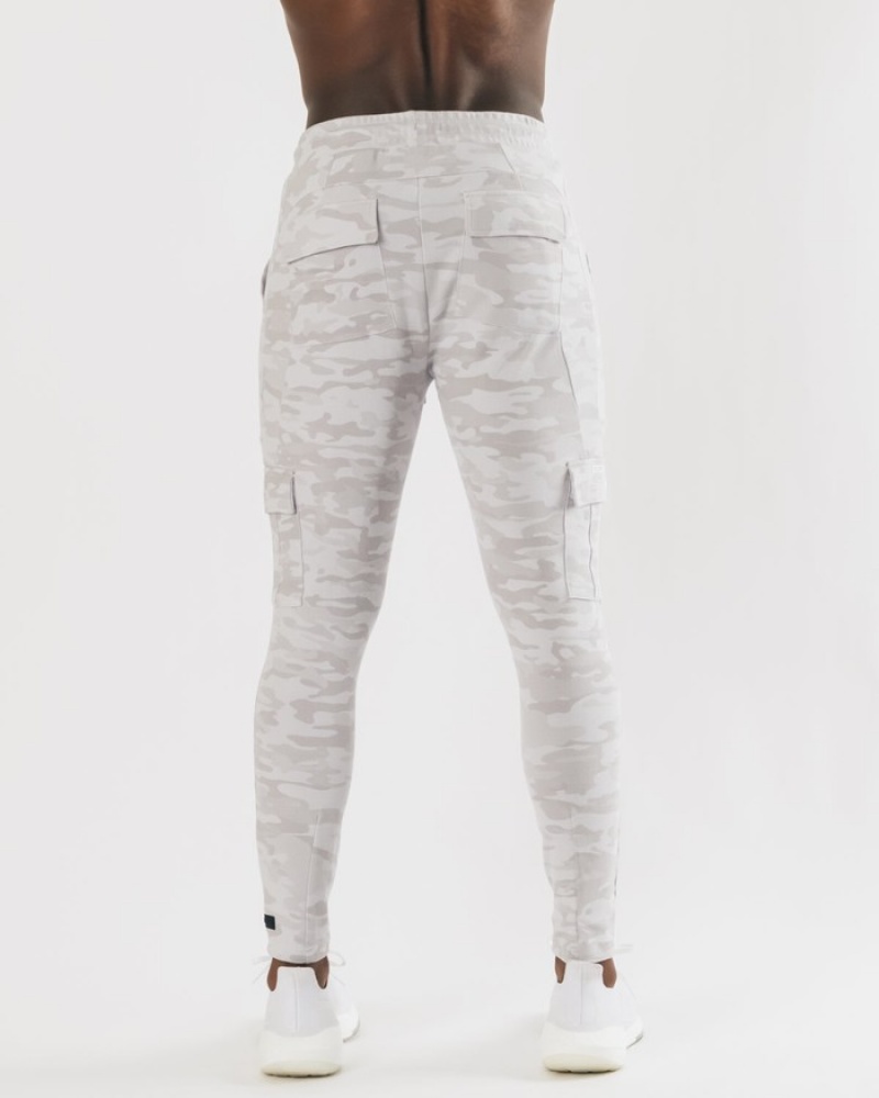 Alphalete Identity Cargo Uomo Pantaloni Jogger Argento Camouflage | 07SYLIJGP