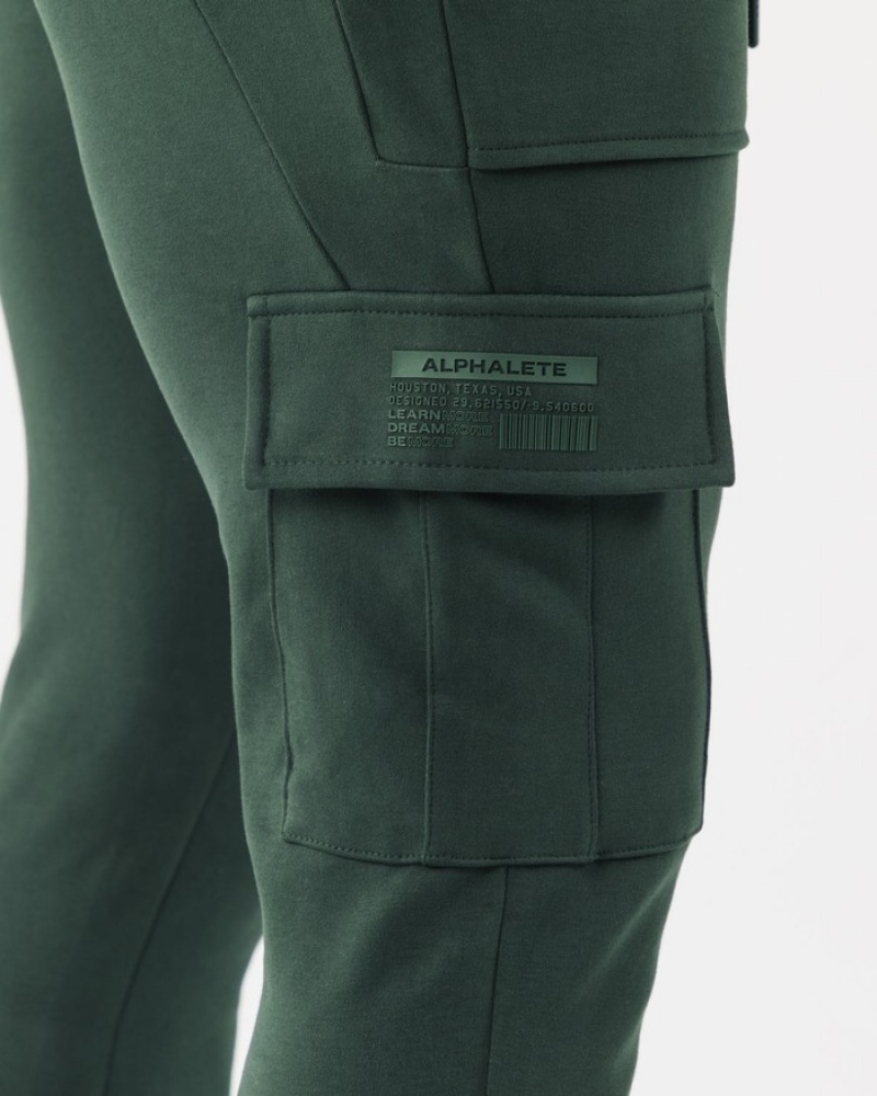 Alphalete Identity Cargo Uomo Pantaloni Jogger Verdi | 01EDWHRUL