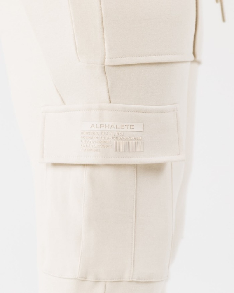 Alphalete Identity Cargo Uomo Pantaloni Jogger Bianche | 70YFPWCLZ