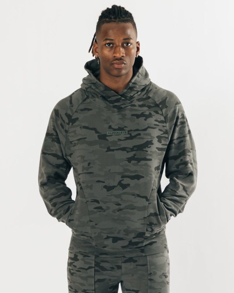 Alphalete Identity Pro Uomo Felpa Con Cappuccio Camouflage | 46JARYTOQ