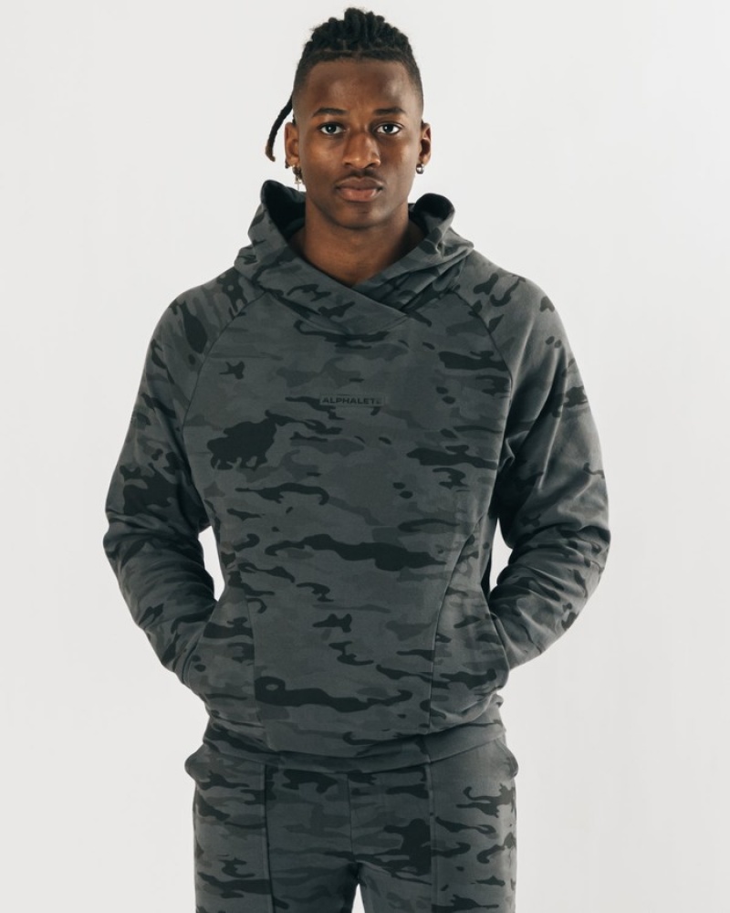 Alphalete Identity Pro Uomo Felpa Con Cappuccio Camouflage | 01ISUYLPV