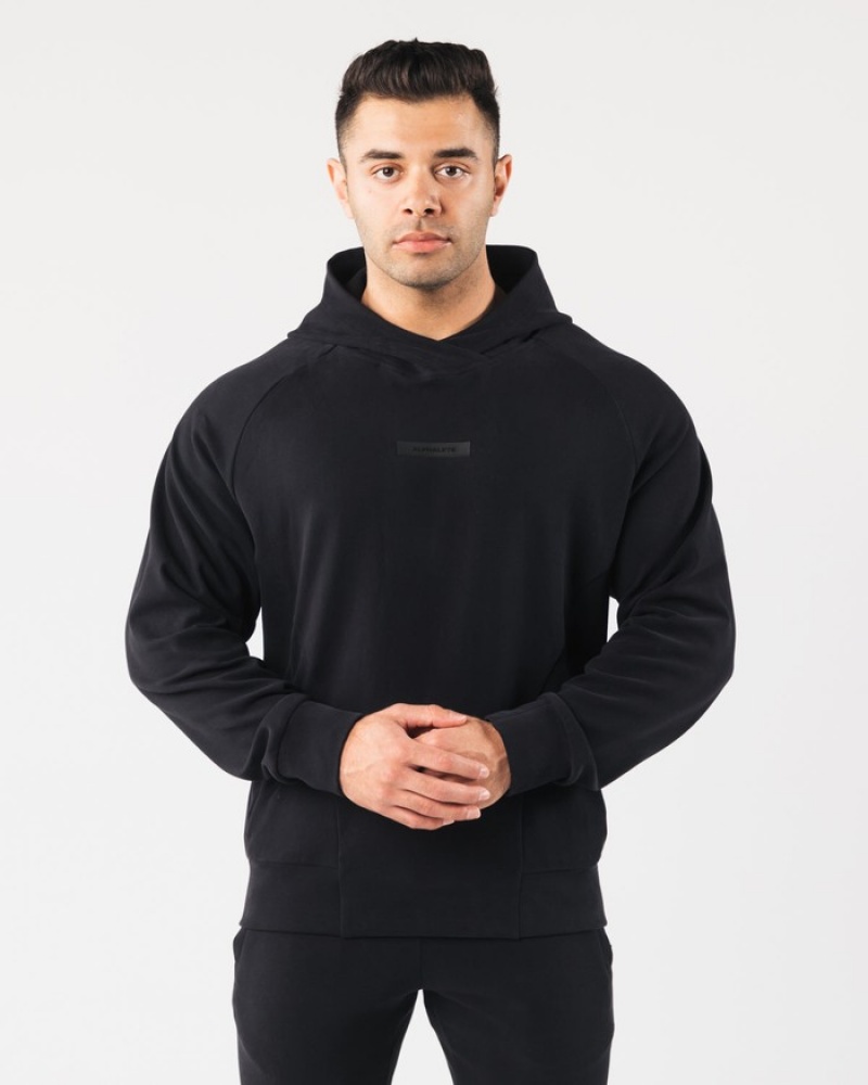 Alphalete Identity Pro Uomo Felpa Con Cappuccio Nere | 42GINTSUO