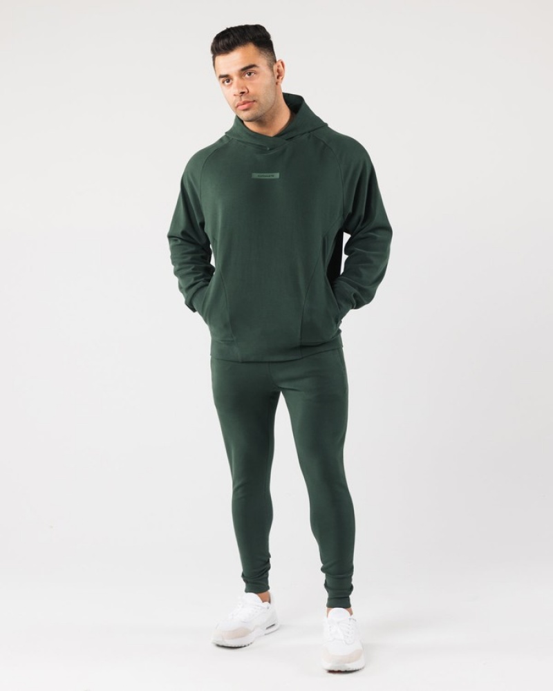 Alphalete Identity Pro Uomo Felpa Con Cappuccio Verdi | 98DAEXOWZ