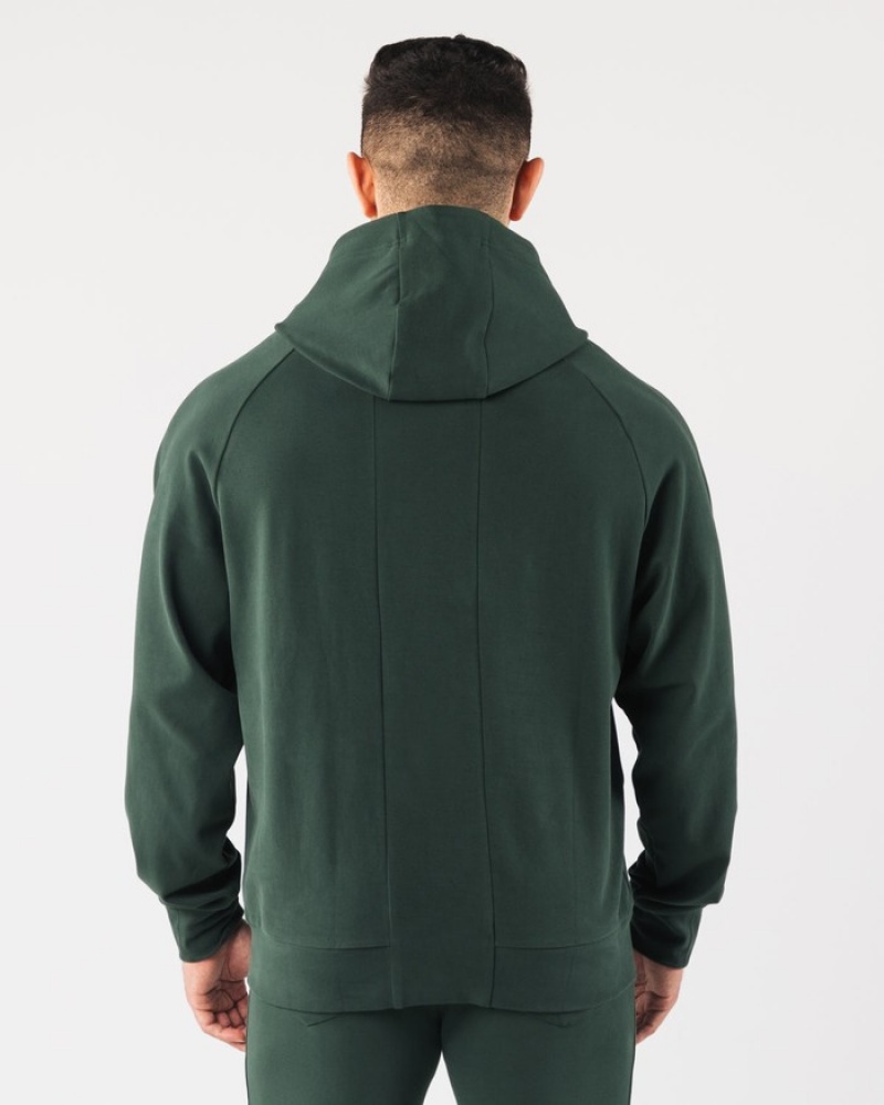 Alphalete Identity Pro Uomo Felpa Con Cappuccio Verdi | 98DAEXOWZ