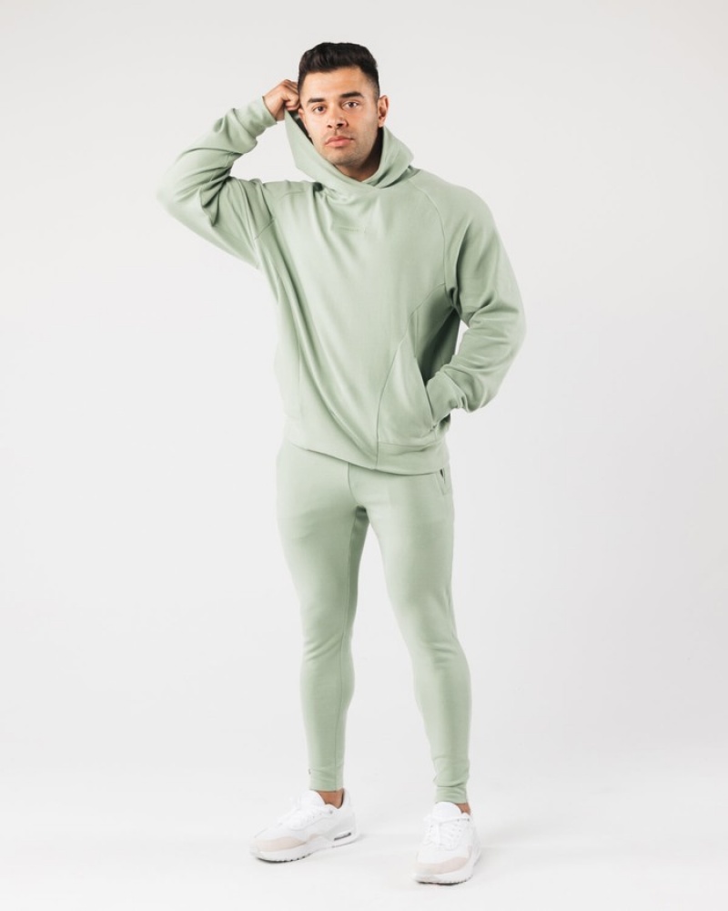 Alphalete Identity Pro Uomo Felpa Con Cappuccio Verde Oliva | 03RQDVSJX