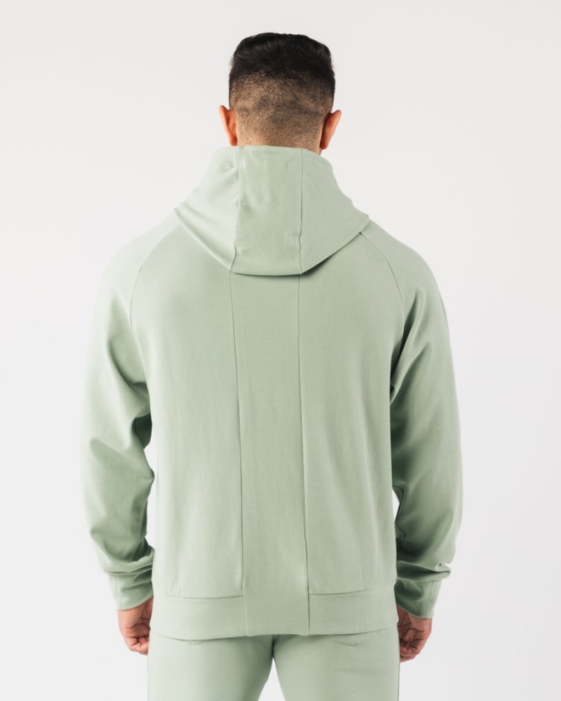 Alphalete Identity Pro Uomo Felpa Con Cappuccio Verde Oliva | 03RQDVSJX