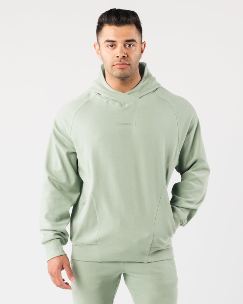 Alphalete Identity Pro Uomo Felpa Con Cappuccio Verde Oliva | 03RQDVSJX