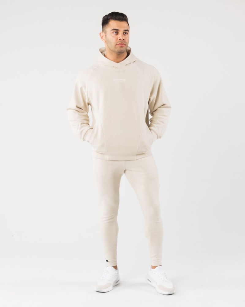 Alphalete Identity Pro Uomo Felpa Con Cappuccio Bianche | 54HTBLPEY