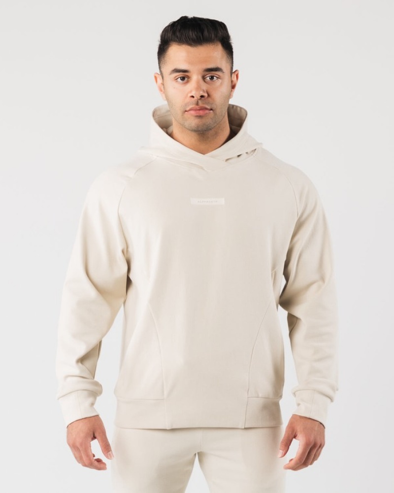 Alphalete Identity Pro Uomo Felpa Con Cappuccio Bianche | 54HTBLPEY